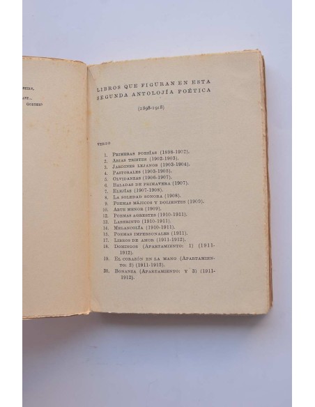 Segunda antolojía poética : (1898-1918)
