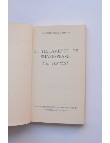 El testamento de Shakespeare: The Tempest