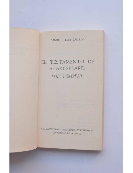 El testamento de Shakespeare: The Tempest