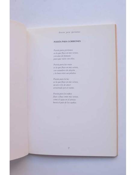 Poesía para gorriones