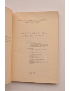 Pimientos y pimentón. Estudio químico - físico 2