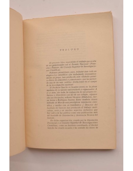 Pimientos y pimentón. Estudio químico - físico