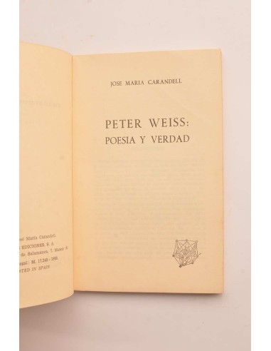 Peter Weiss. Poesía y verdad