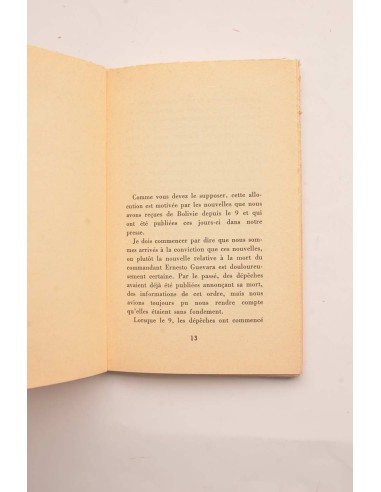 Oraison funèbre pour Che Guevara par Fidel Castro