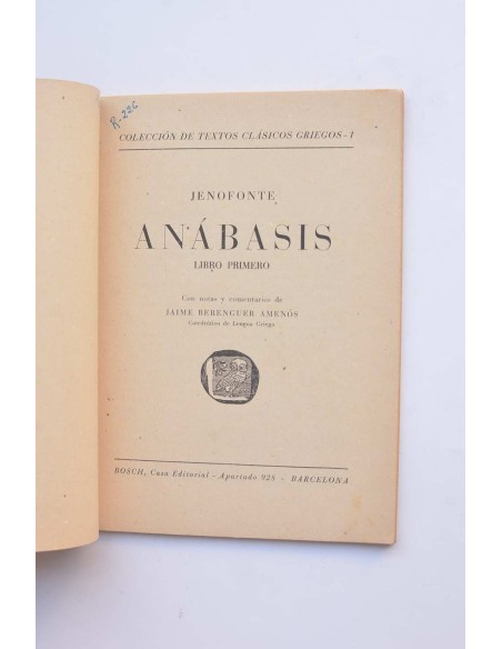Anábasis. Libro primero