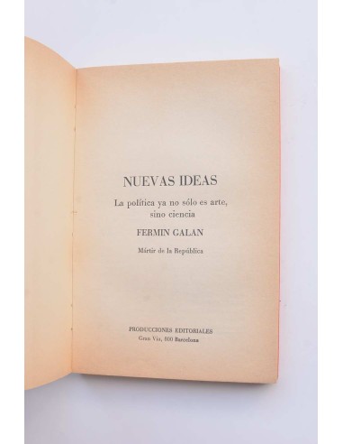 Nuevas Ideas. La política ya no sólo es arte...