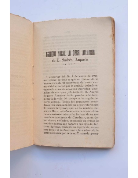 Andrés Baquero. Estudio de su obra literaria