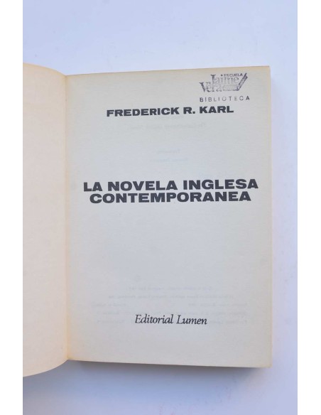 La novela inglesa contemporánea