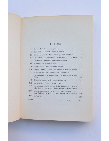 La novela inglesa contemporánea