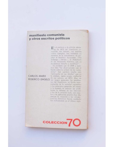 Manifiesto comunista y otros escritos políticos