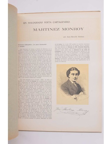 Un malogrado poeta cartagenero: Martínez Monroy
