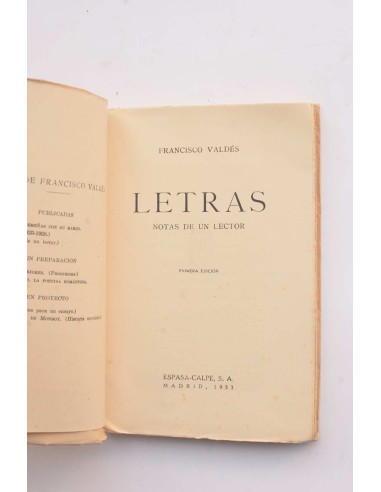 Letras. Notas de un lector