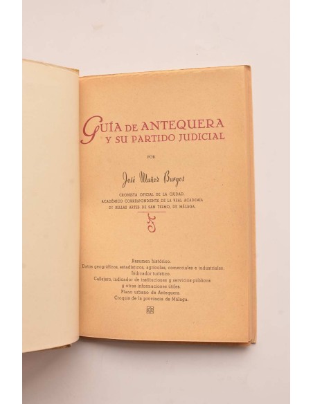 Guía de Antequera y su partido judicial