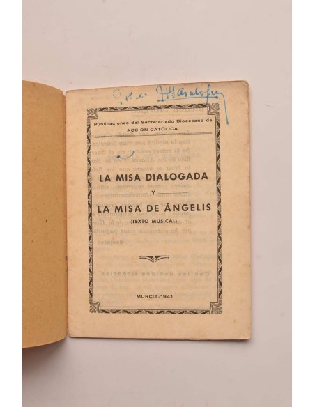 La Misa dialogada y la Misa de Angelis (texto musical)