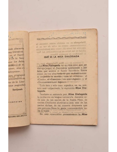 La Misa dialogada y la Misa de Angelis (texto musical)