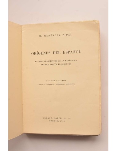 Orígenes del español. Estado lingüístico de la...