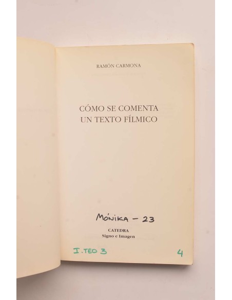 Cómo se comenta un texto fílmico