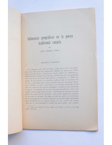 Influencias geográficas en la poesía tradicional canaria