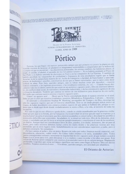 El Oriente de Asturias. Junio 1989. Número extra