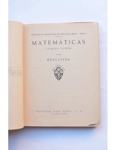 Matemáticas. Cuarto curso