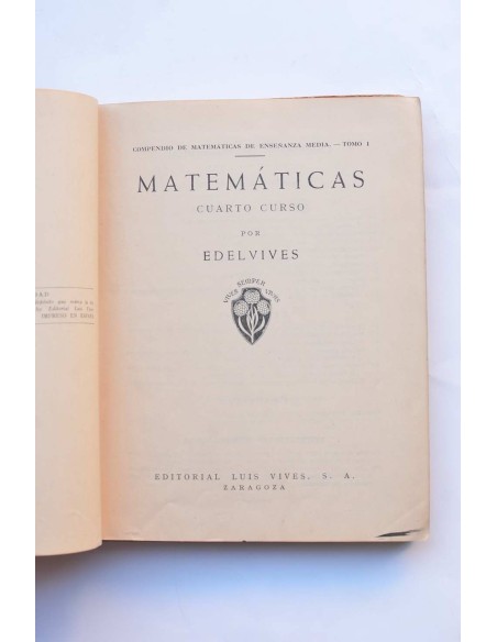 Matemáticas. Cuarto curso
