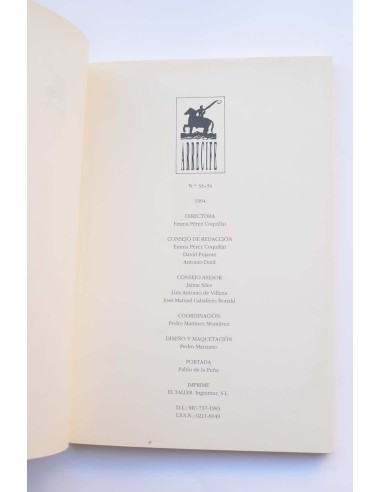 Arrecife. nº 33/34. 1994. Tiempo de poesía árabe