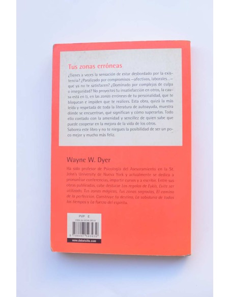 Libro Tus Zonas Erroneas 9788497593939 por 2€ (Segunda Mano)