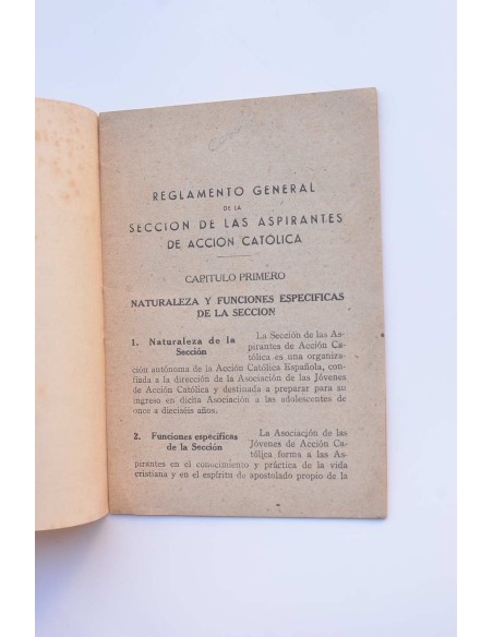 Reglamento general de la sección de las aspirantes de Acción Católica