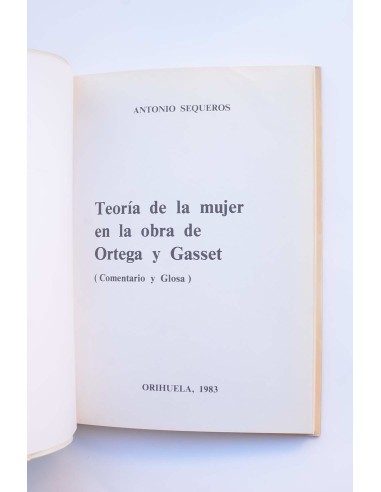 Teoría de la mujer en la obra de Ortega y Gasset