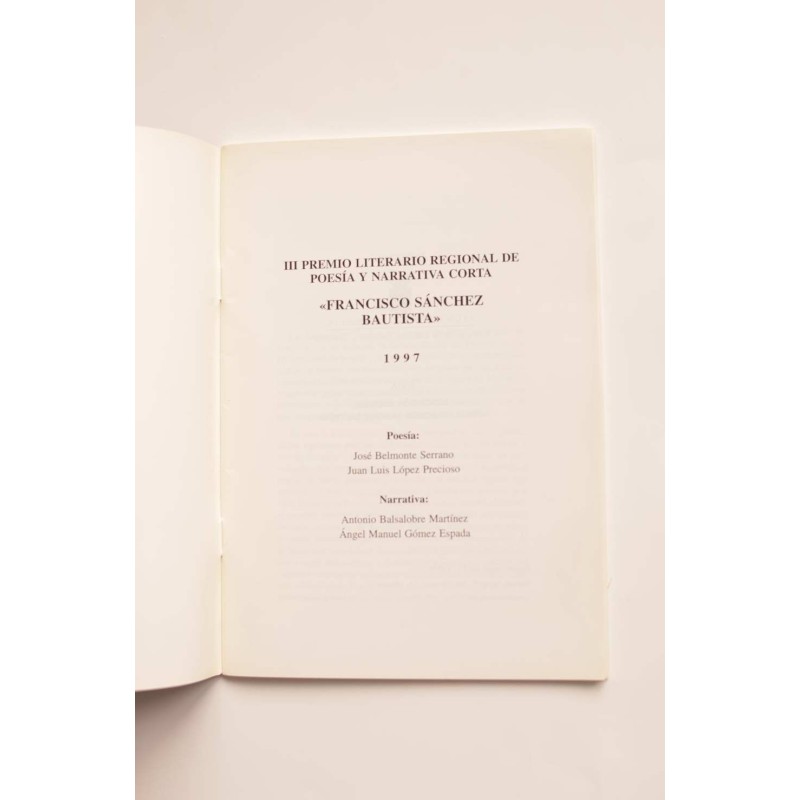 III Premio Literario Regional del Poesía y...