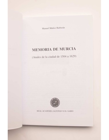 Memoria de Murcia (Anales de la ciudad de 1504...