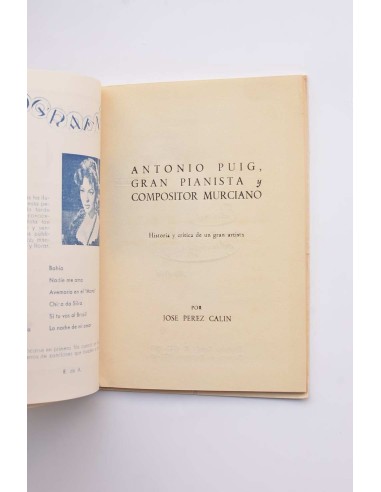 Antonio Puig, gran pianista y compositor murciano