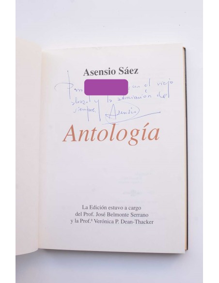 Asensio Sáez. Antología