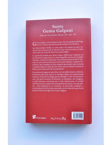 Santa Gema Galgani. Vida de la primera sante...
