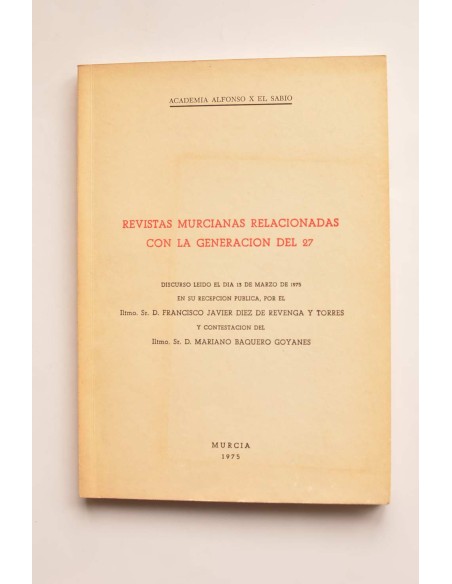 Revistas murcianas relacionadas con la generación del 27