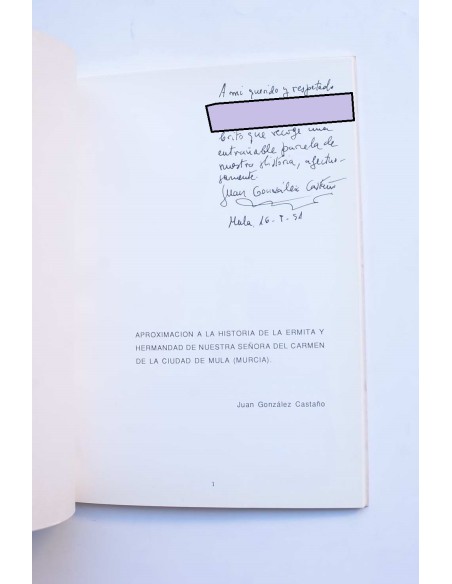 Aproximación a la historia de la Ermita y Hermandad de Nuestra Señora del Carmen de la ciudad de Mula (Murcia)