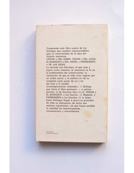 Diálogos: Criton - Fedon - El Banquete - Parmenides