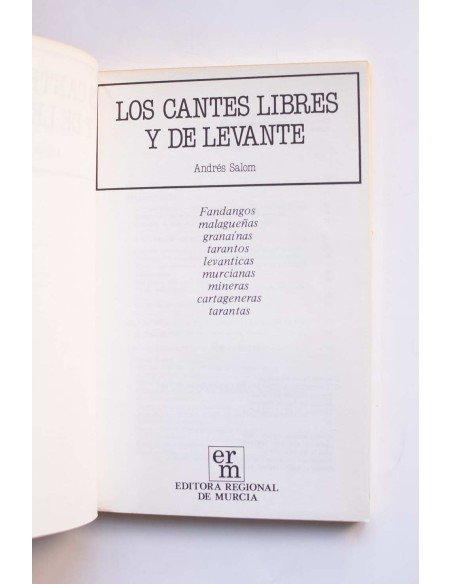 Los cantes libres y de levante