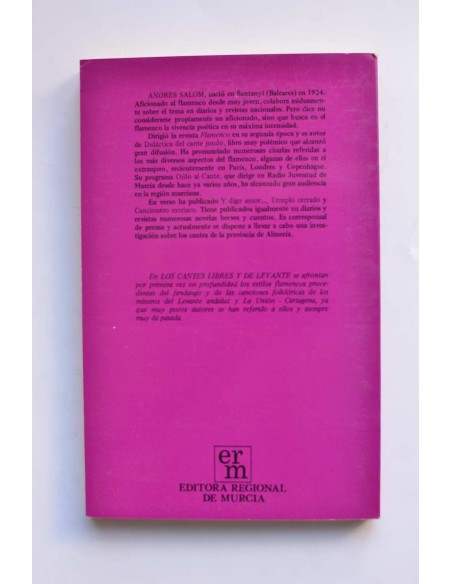 Los cantes libres y de levante