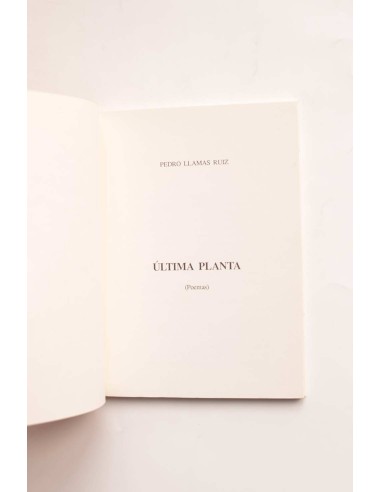 Última planta (poemas)