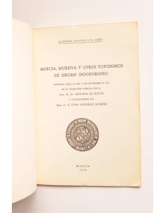 Murcia, mursiya y otros topónimos de origen indoeuropeo 2