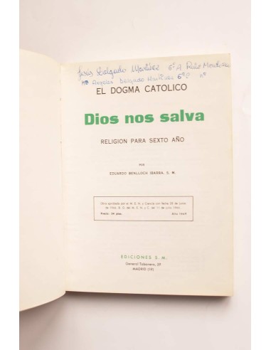 El dogma católico. Dios nos salva. Religión...