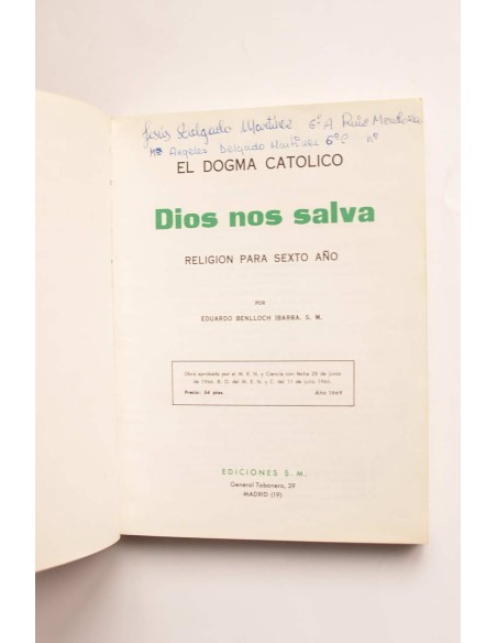 El dogma católico. Dios nos salva. Religión para Sexto año
