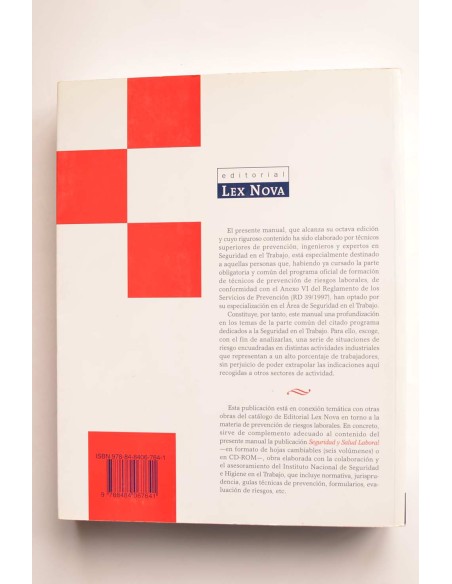 Seguridad en el trabajo. Manual para la formación del especialista