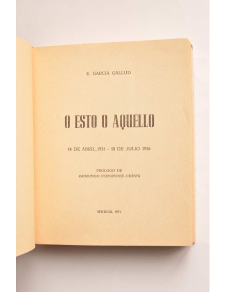 O esto o aquello. 14 de abril 1931 - 18 de julio 1936