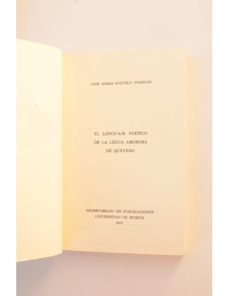 El lenguaje poético de la lírica amorosa de Quevedo