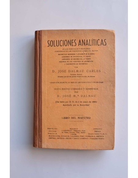 Soluciones analíticas de los ejercicios y problemas. Libro del maestro