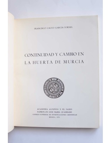 Continuidad y cambio en la Huerta de Murcia