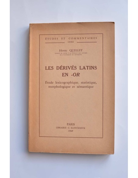Les dérivés latins en -or