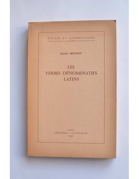 Les verbes dénominaties latins